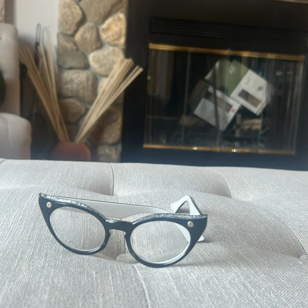 Rare Authentic Vintage Original 60'S LUMAR 653 42¤20 130 Girl Cat Eye Sunglasses